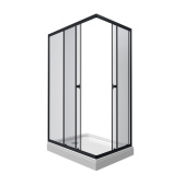 Душевое ограждение Тритон Вента-Блэк 120х80, прямоуг. низ. подд. (2 места+сифонD90мм) (Щ0000054464)