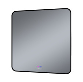 Зеркало Grossman ELEGANS-норма BLACK (800*800*45) LED с сенсорным выключателем и подогревом (1780802)