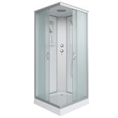 Душ.каб. NG-1101-14 (900х900х2150) низкий поддон(13см) стекло МАТОВОЕ 3 места с полкой (11011423)