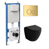 Комплект 3 в 1: инсталляция 900.K31.01.000+клавиша 700.K31.05.30M.30M золото глянц+унитаз GR-4455BMS (97.4455BMS.05.30M)