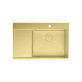 Кухонная мойка Lemark KEZADRA 780P прямоугольная с крылом из нержавеющей стали (чаша СПРАВА) цвет: Светлое золото (9938154) Кухонная мойка Lemark KEZADRA 780P прямоугольная с крылом из нержавеющей стали (чаша СПРАВА) цвет: Светлое золото (9938154)