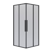 Душ. ограждение NG-6822-34BLACK (80*80*195) квадрат, раздвижная, черный матов, стекло прозрач, 1 место (NG-6822-34BLACK)
