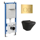 Комплект 3 в 1: инсталляция 900.K31.01.000+клавиша 700.K31.02.300.300 золото глянц+унитаз GR-4440BMS (97.4440BMS.02.300)