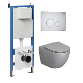 Комплект 3 в 1: инсталляция 900.K31.01.000+клавиша 700.K31.05.01M.01M белый матовый+унитаз GR-4411SQ (97.4411SQ.05.01M)