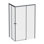 Душевое ограждение Am.Pm X-Joy Square Slide 120х80, черный, прозрачное (W94G-403-12080-BТ)