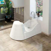 Акриловая ванна "ВУДУ", рама-подставка, слив, торцевая панель (1-01-0-0-1-165)