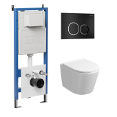 Комплект 3 в 1: инсталляция 900.K31.01.000+клавиша 700.K31.01.210.210 черный матов.+унитаз GR-4477SQ (97.4477SQ.01.210)