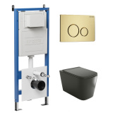 Комплект 3 в 1: инсталляция 900.K31.01.000+клавиша 700.K31.05.32M.32M золото сатин+унитаз GR-4441BMS (97.4441BMS.05.32M)