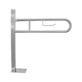 Полукруглый Поручень Nofer для людей с ограниченными возможностями с креплением к полу, белый (15064.W)