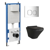 Комплект 3 в 1: инсталляция 900.K31.01.000+клавиша 700.K31.02.100.100 хром глянцев+унитаз GR-4440BMS (97.4440BMS.02.100)