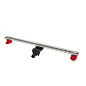 Желоб BERGES водосток SUPER Slim 1200, матовый хром, S-сифон D50 H60 боковой (090184)