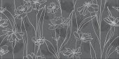 Керамогранит Meissen Keramik Floresta цветы серый ректификат 60x120 A17552 (17648)