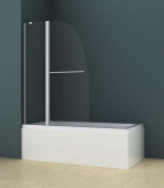 BOSTON 142TB Душевая шторка на ванну (70+30)*140 с поручнем хром, 6мм прозрачное стекло (1 место) (AZ-142TB)