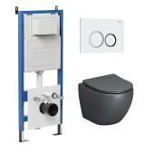 Комплект 3 в 1: инсталляция 900.K31.01.000+клавиша 700.K31.01.000.000 белый глянц.+унитаз GR-4455GMS (97.4455GMS.01.000)