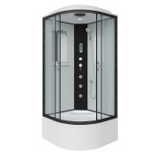 Душ.каб. NG-6708-14F (900х900х2150) высокий поддон(40см) стекло ПРОЗРАЧНОЕ черные профиля 4 места (67081414F) Душ.каб. NG-6708-14F (900х900х2150) высокий поддон(40см) стекло ПРОЗРАЧНОЕ черные профиля 4 места (67081414F)