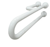 Поручень Nofer NYLON полукруглый неподвижный с тремя точками опоры 800 мм алюминий покрытый нейлоном (15047.80.NBA)