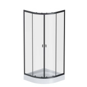 AM.PM X-Joy Twin Slide, Душевое ограждение без поддона, 80x80, профиль черный (W88G-205-080BT64)