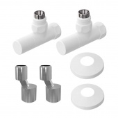 Комплект подключения Lemark LM03412RW с круглыми вентилями, белый (LM03412RW)