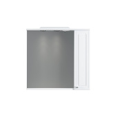 Damixa Palace One, зеркало, частично зеркальный шкаф, правый, 75 см, с подсветкой, белый, глян (M41MPR0751WG)