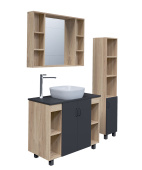 Тумба Grossman напольная "ФЛАЙ-100 см" дуб сонома/серая (ум.Фостер-100) (101002) Тумба Grossman напольная "ФЛАЙ-100 см" дуб сонома/серая (ум.Фостер-100) (101002)