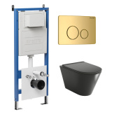 Комплект 3 в 1: инсталляция 900.K31.01.000+клавиша 700.K31.05.30M.30M золото глянц+унитаз GR-4477BMS (97.4477BMS.05.30M)