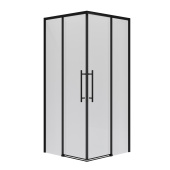 Душ. ограждение NG-6828-34BLACK (80*80*195) квадрат, раздвижная, черный матовый, стекло прозрач.,1место (NG-6828-34BLACK)