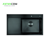 Кухонная мойка AVIVACOM 78*48 нано-черный, правая (NB7848R)