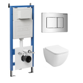 Комплект 3 в 1: инсталляция 900.K31.01.000+клавиша 700.K31.04.10M.10M хром глянцевый+унитаз GR-4447S (97.4447S.04.10M)