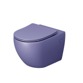 Унитаз GR-4411LIMS Color (550*365*395) ФИОЛЕТОВЫЙ МАТОВЫЙ подвесной БЕЗОБОДКОВЫЙ (GR-4411LIMS)