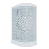 Душевая кабина Тритон Коралл 120*80 А лев., 1/4 круга, низ. подд., Белый, Мозаика, ДН4 (7 мест) (Щ0000043487)