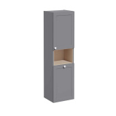 Пенал высокий Vitra Root Classic 40 см с корзиной для белья, матовый серый, правосторонний (68526)