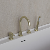 Смеситель на борт ванны Y , никель золото матовое Смеситель на борт ванны Y , никель золото матовое