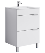 Напольная тумба Aqwella Brig с двумя ящиками с умывальником (Br.01.06/2/W Квадро60)