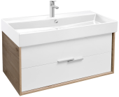 Тумба для раковины Jacob Delafon VIVIENNE 100 см, к. дуб давос натуральный, ф. белый блестящий (EB1668-E75-J5)