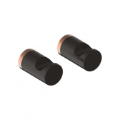 Комплкект одинарных крючков, сплав металлов, Petite, черный матовый с розовым золотом, IDDIS (PET2SR1i41)