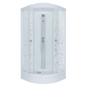 Душевая кабина Тритон Стандарт 100*100 А 1/4 круга, низ. подд., Аква, Мозаика, Белый, ДН4 (7 мест+сифон D90мм) (Щ0000030289) Душевая кабина Тритон Стандарт 100*100 А 1/4 круга, низ. подд., Аква, Мозаика, Белый, ДН4 (7 мест+сифон D90мм) (Щ0000030289)