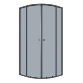 Душевое ограждение Niagara Eco NG-1003-14T (80х80х190) четверть круга,раздвижное,черный,стекло тонированное,1 место (NG-1003-14T)