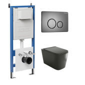 Комплект 3 в 1: инсталляция 900.K31.01.000+клавиша 700.K31.05.42M.42M графит сатин+унитаз GR-4441BMS (97.4441BMS.05.42M)