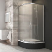 Душевой уголок полукруглый Ravak Blix BLCP4-90 Sabina блестящий+грейп (3B270C40ZG)