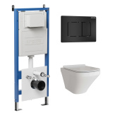 Комплект 3 в 1: инсталляция 900.K31.01.000+клавиша 700.K31.04.21M.21M черный матовый+унитаз GR-4440S (97.4440S.04.21M)