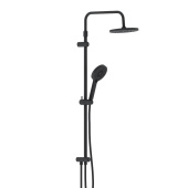 Душевая система Damixa Apollo: верхн. душ 235 мм, ручн душ 3 ф-ции 25*215 мм, душ.штанга 1050-1450, черный (947000300)