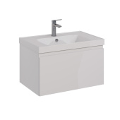 Тумба Lemark VEON MINI 70 см под 1 раковину, подвесная,1 ящик, цвет корпуса, фасада: Белый глянец (LM02VM70T) Тумба Lemark VEON MINI 70 см под 1 раковину, подвесная,1 ящик, цвет корпуса, фасада: Белый глянец (LM02VM70T)