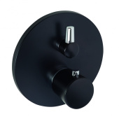 KLUDI BALANCE Встраиваемый смеситель для ванны и душа с термостатом, чёрный матовый/хром (528308775)