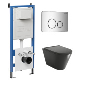 Комплект 3 в 1: инсталляция 900.K31.01.000+клавиша 700.K31.05.10M.10M хром глянц.+унитаз GR-4477BMSQ (97.4477BMSQ.05.10M)