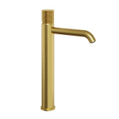 Смеситель для раковины PAINI Cox Grip без донного клапана, высокий, брашированное золото PVD (PJ) (7GPJ205OLL)