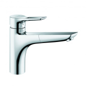 KLUDI MIX однорычажный смеситель для кухни, выдвижной поворотный излив (110°), для безнапорных водонагревателей, полый рычаг (329440562)