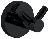 Крючок для ванной двойной Nofer NIZA черный (16852.N)