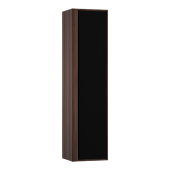 Пенал Vitra Metropole правосторонний, цвет сливовое дерево, фасад черное акриловое стекло (58203)