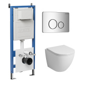 Комплект 3 в 1: инсталляция 900.K31.01.000+клавиша 700.K31.05.10M.10M+унитаз GR-4455S (97.4455S.05.10M)