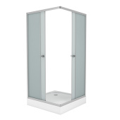 Душ. уголок NG-009-14Q (900х900х1950) низкий поддон(13см) стекло МАТОВОЕ, 2 места (_0091422Q)